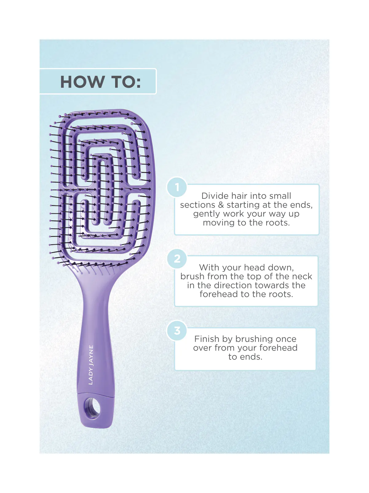 Lady Jayne Flexi-Guide Detangling Brush - Large, view 8
