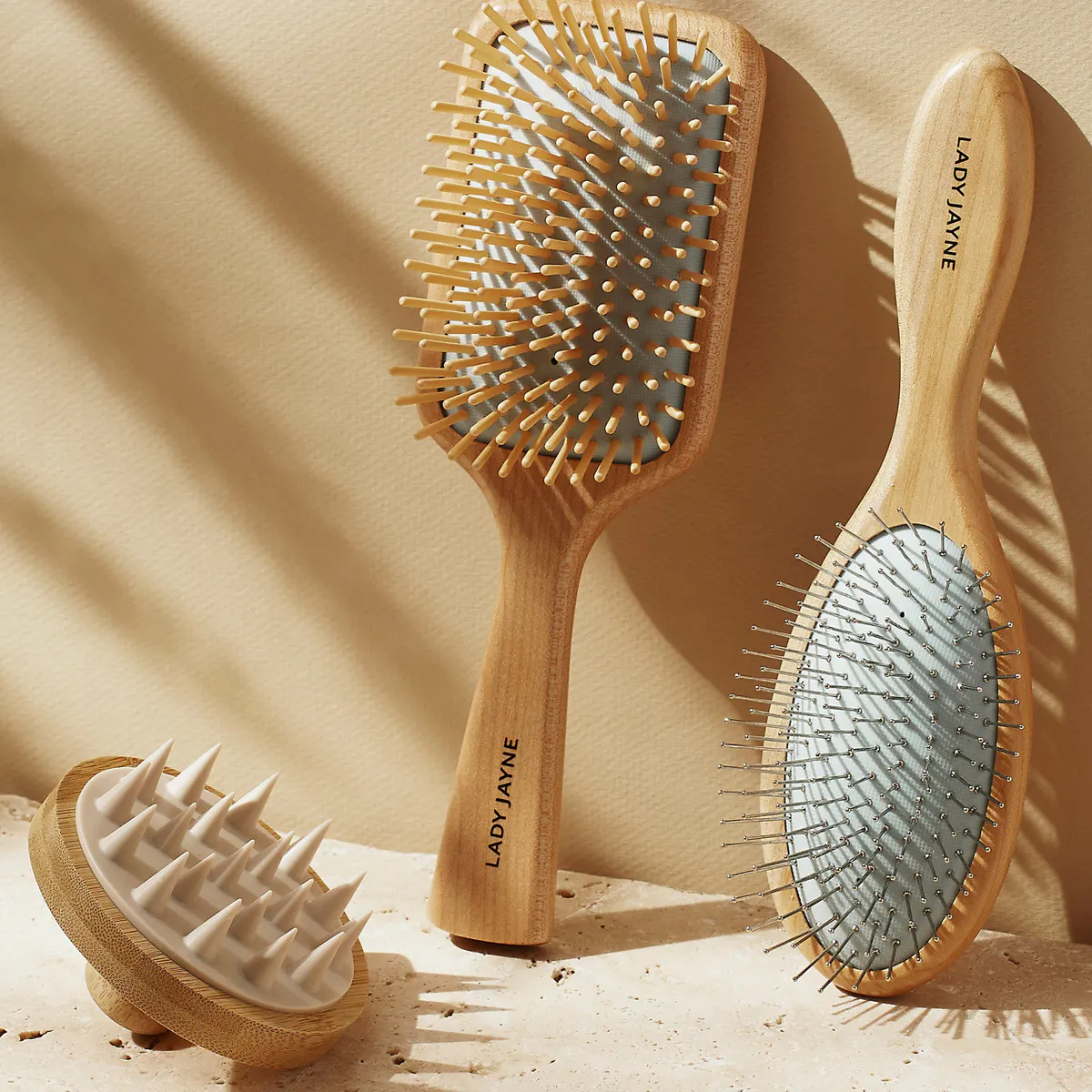 Lady Jayne Maple Wood Paddle Brush - Soothe & Detangle, view 6
