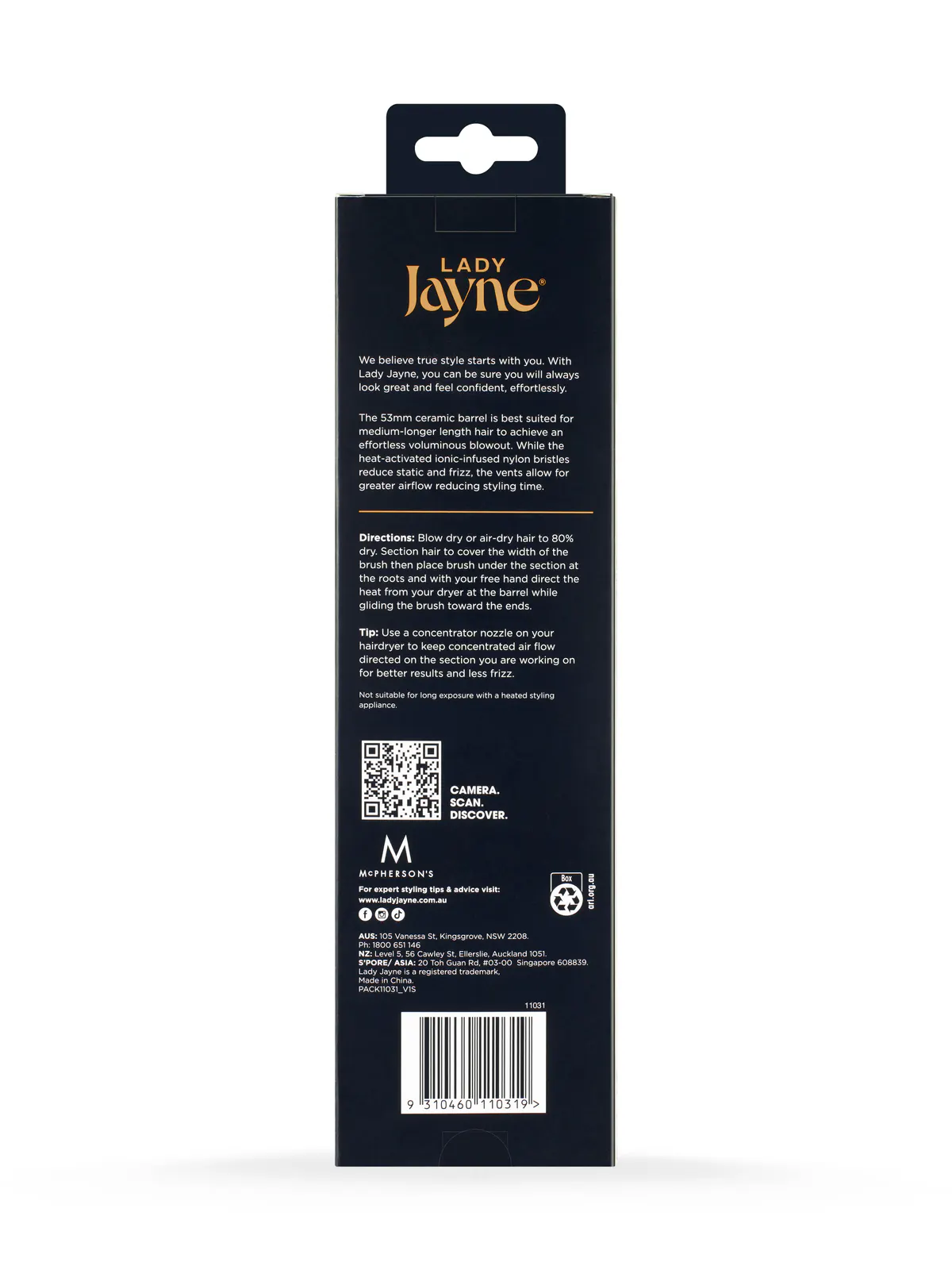 Lady Jayne Salon Pro Angled Vent Styling Brush, view 4