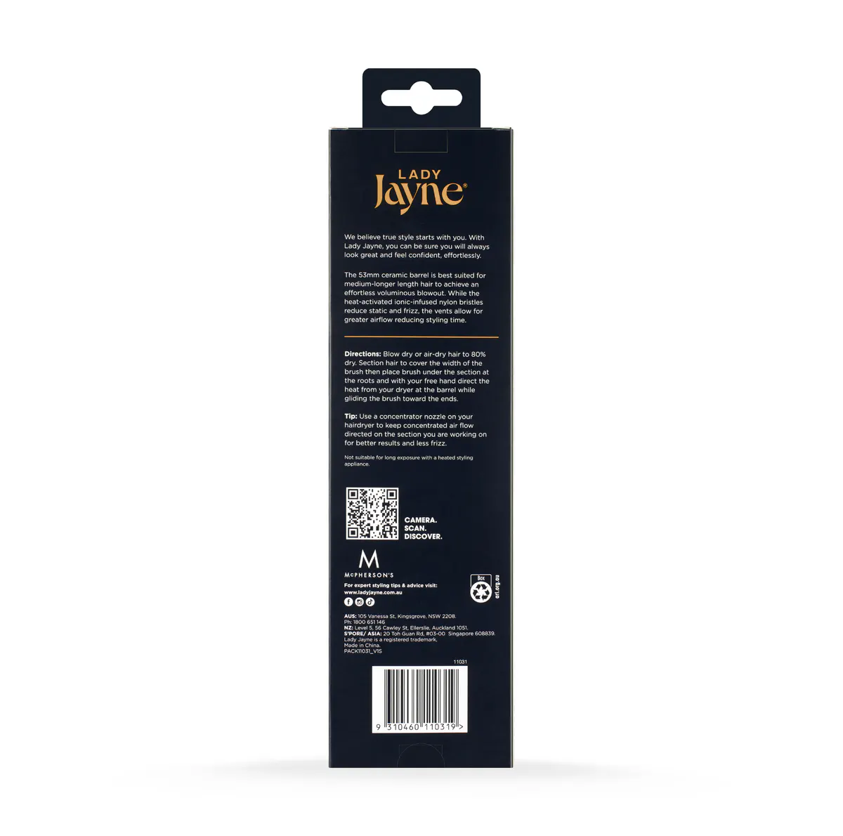 Lady Jayne Salon Pro Large Ceramic Radial Brush, view 4