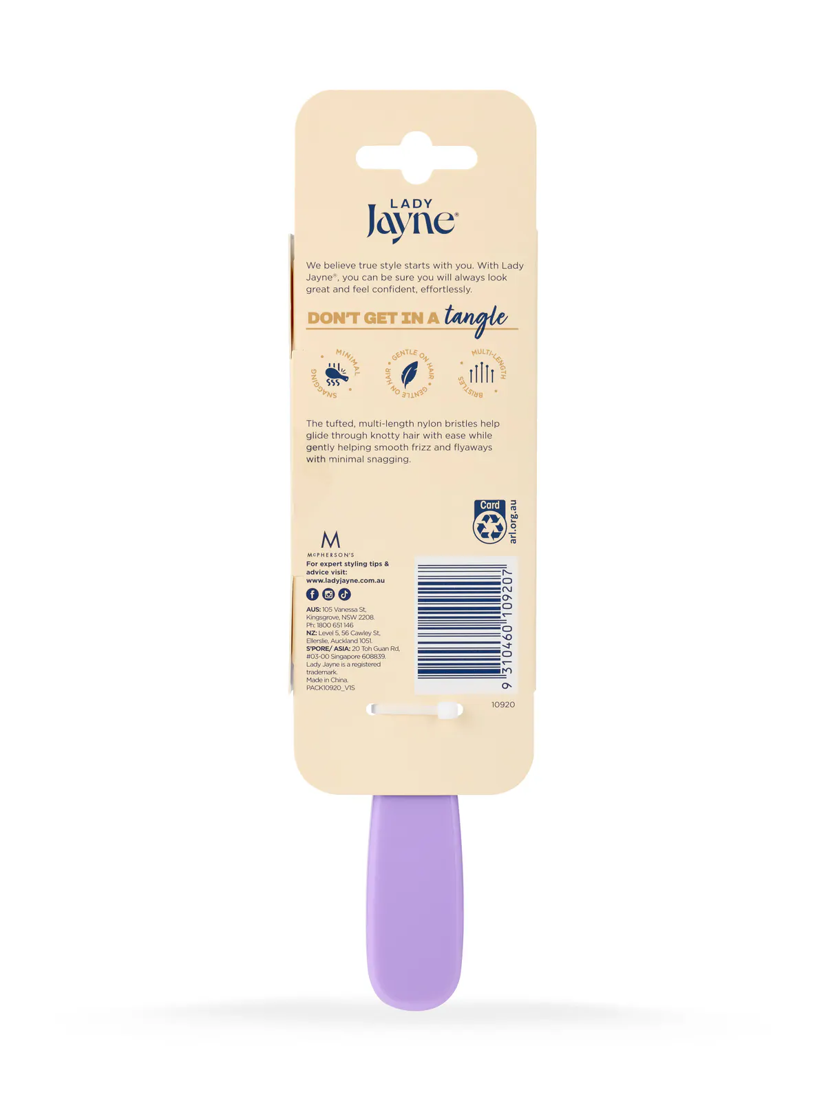 Lady Jayne Smooth & Knotless Detangling Brush - Large, view 6