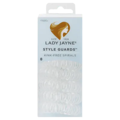 Lady Jayne Style Guards Clear Kink Free Spirals - 8 Pk