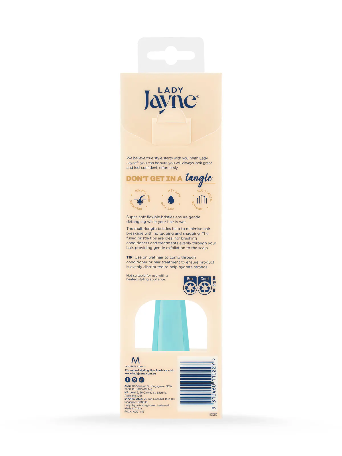 Lady Jayne Tangle Pro Wet Detangling Brush*, view 4