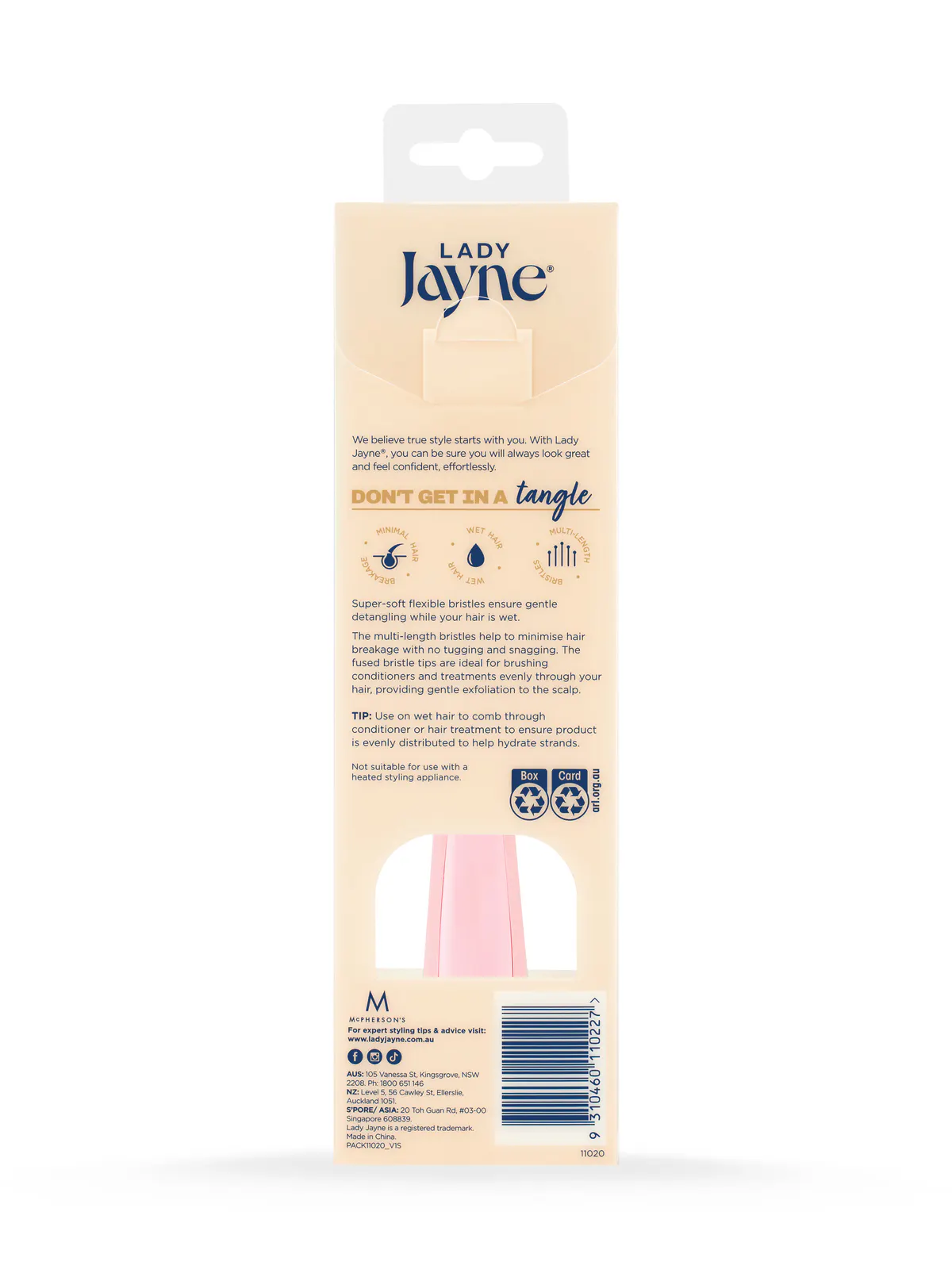 Lady Jayne Tangle Pro Wet Detangling Brush*, view 8