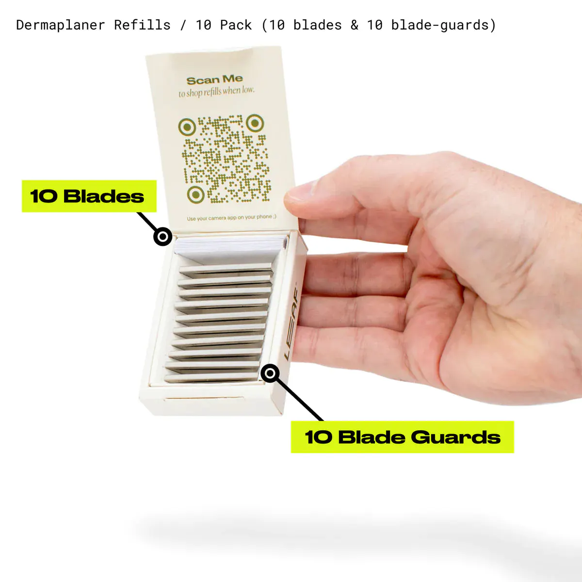 Leaf Shave 10 Pack Dermaplaner Refills, view 2