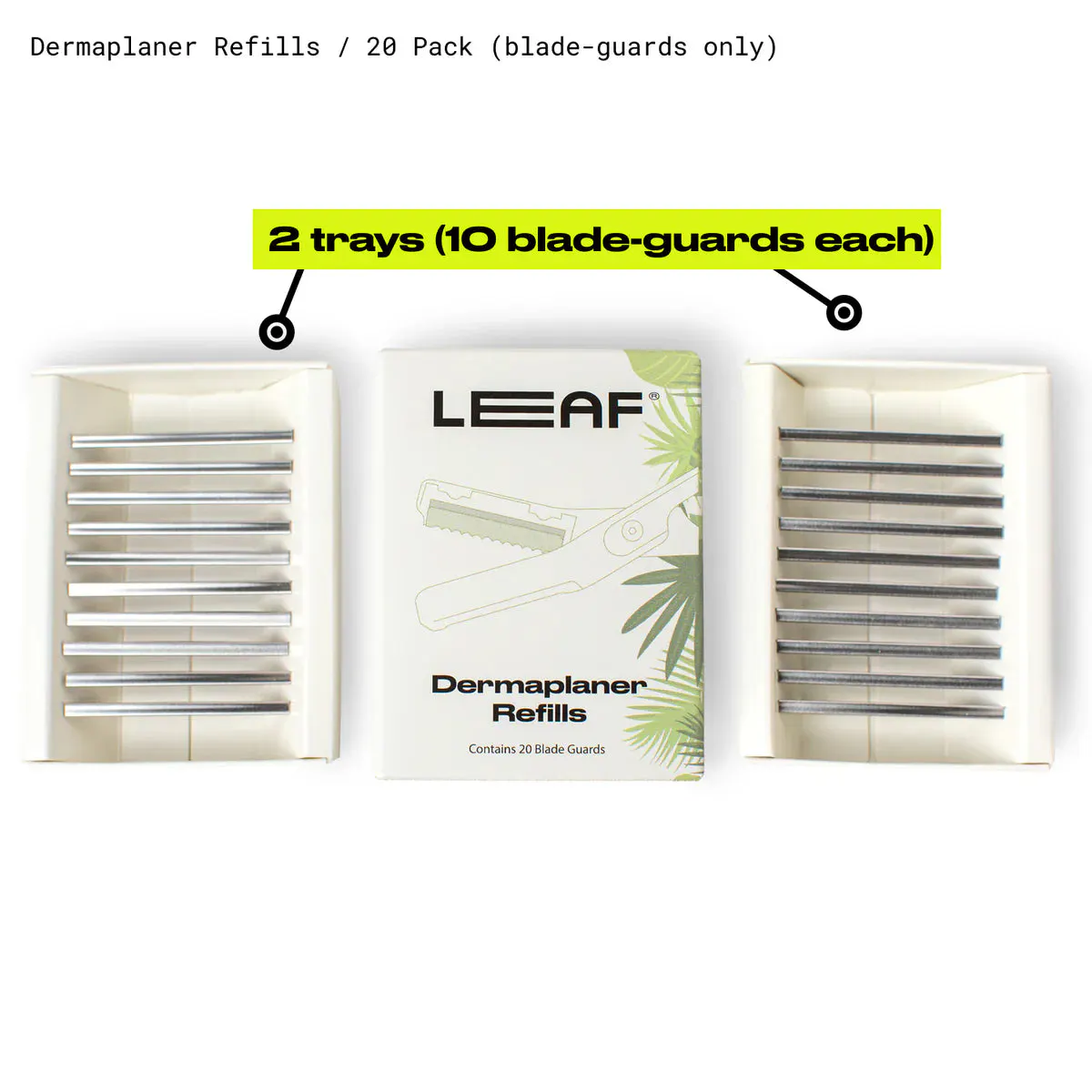 Leaf Shave 20 Pack Dermaplaner Blade Guard Refills, view 2