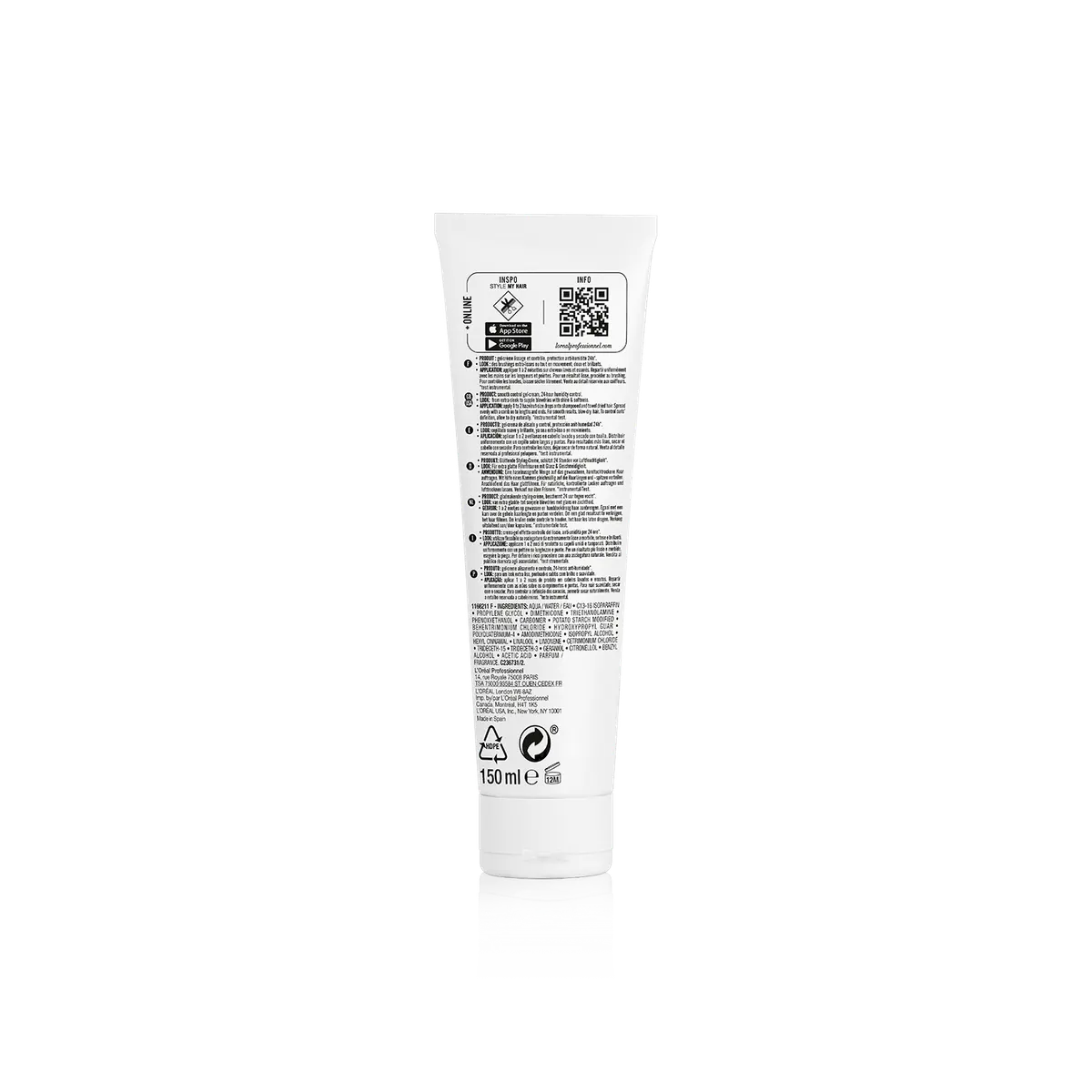 L'Oréal Professionnel Tecni.ART Flex Liss Control Frizz Control Styling Cream 150ml, view 5