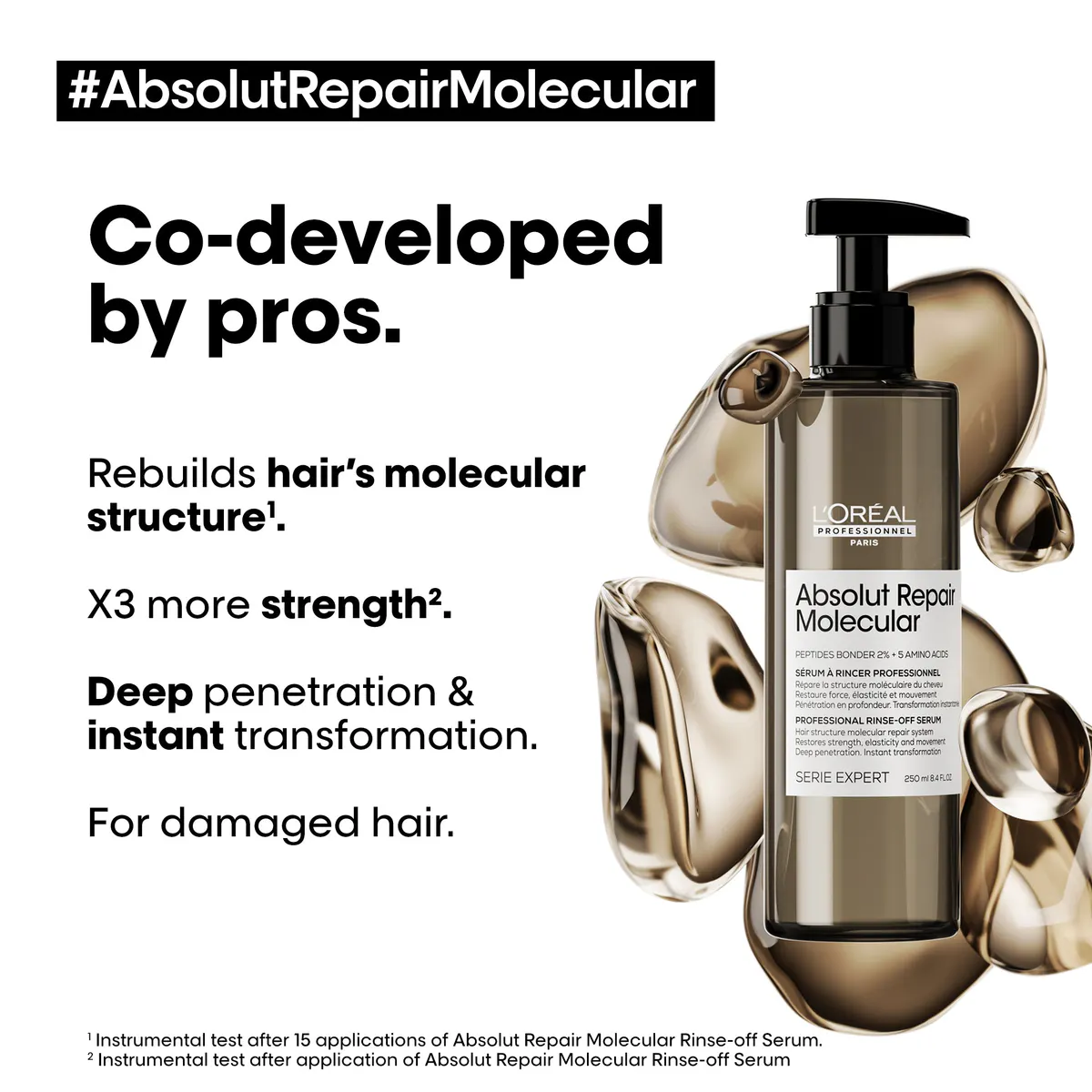L'Oréal Professionnel Absolut Repair Molecular Liquid Rinse Off Serum 250ml, view 6