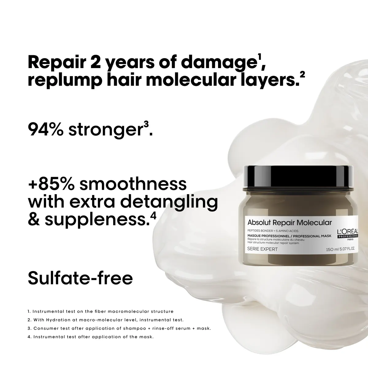 L'Oréal Professionnel Absolut Repair Molecular Rinse-Off Mask 150ml, view 2
