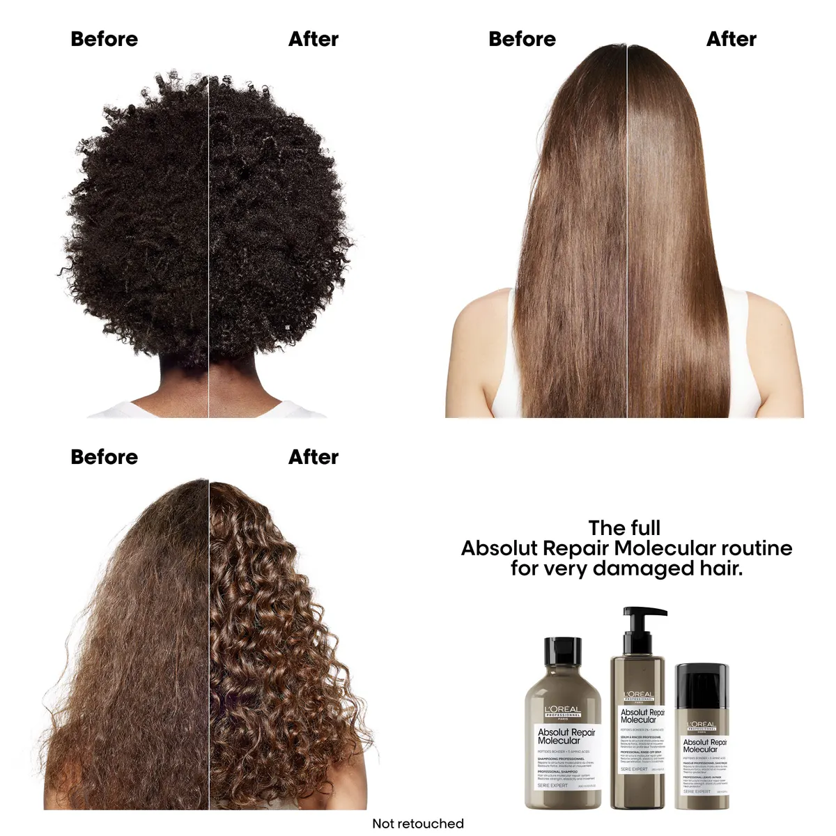 L'Oreal Professionnel Absolut Repair Molecular Shampoo Refill Pouch 500ml, view 2