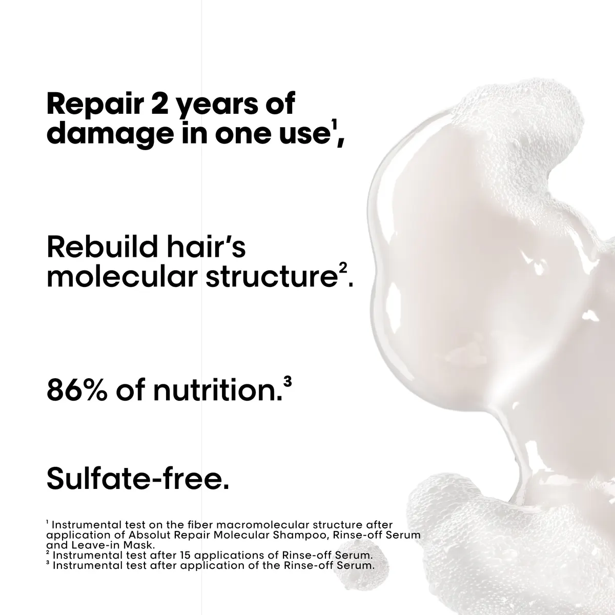 L'Oreal Professionnel Absolut Repair Molecular Shampoo Refill Pouch 500ml, view 4