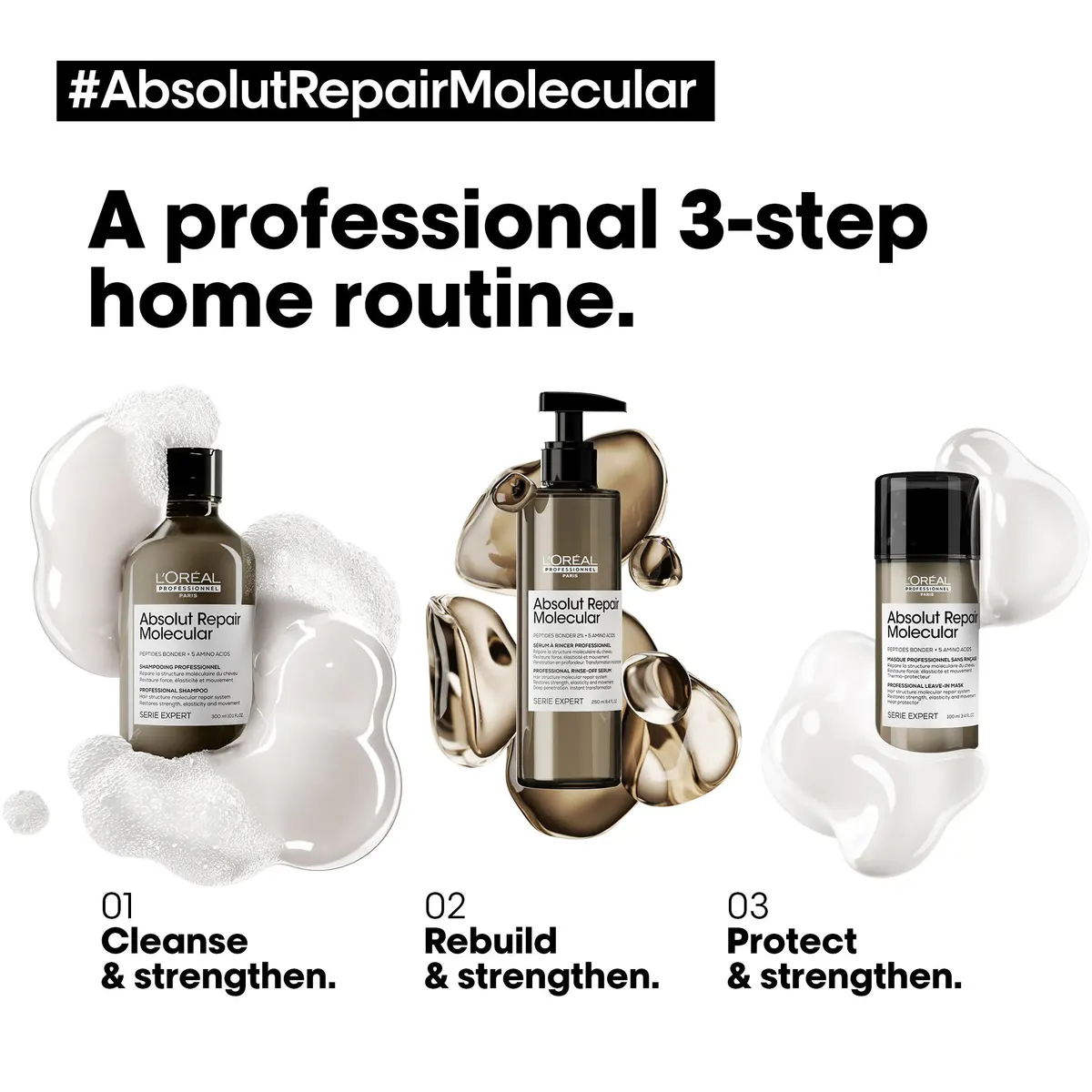 L'Oréal Professionnel Absolut Repair Molecular Trio Bundle, view 13