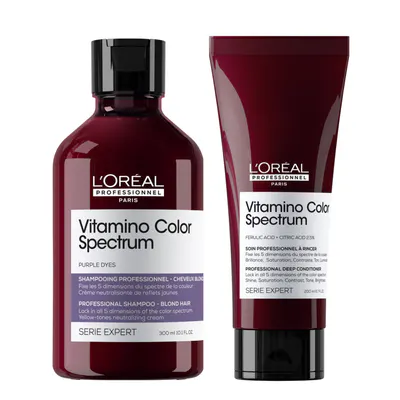 L'Oreal Professionnel Color Spectrum Purple Shampoo and Conditioner Duo Bundle