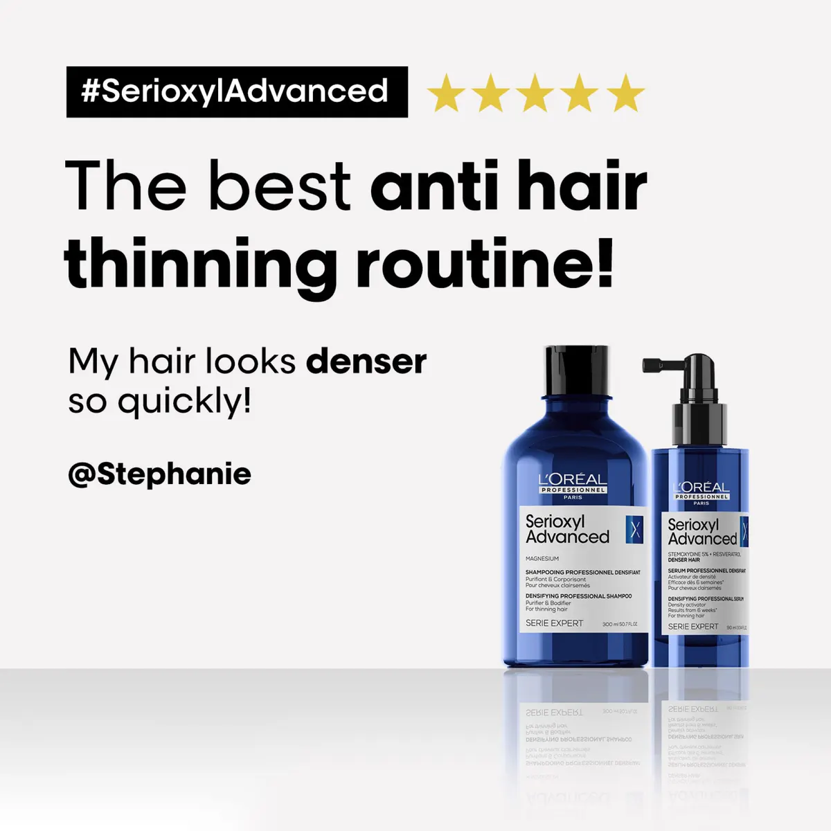 L'Oréal Professionnel Serioxyl Advanced Denser Hair Shampoo 300ml, view 3