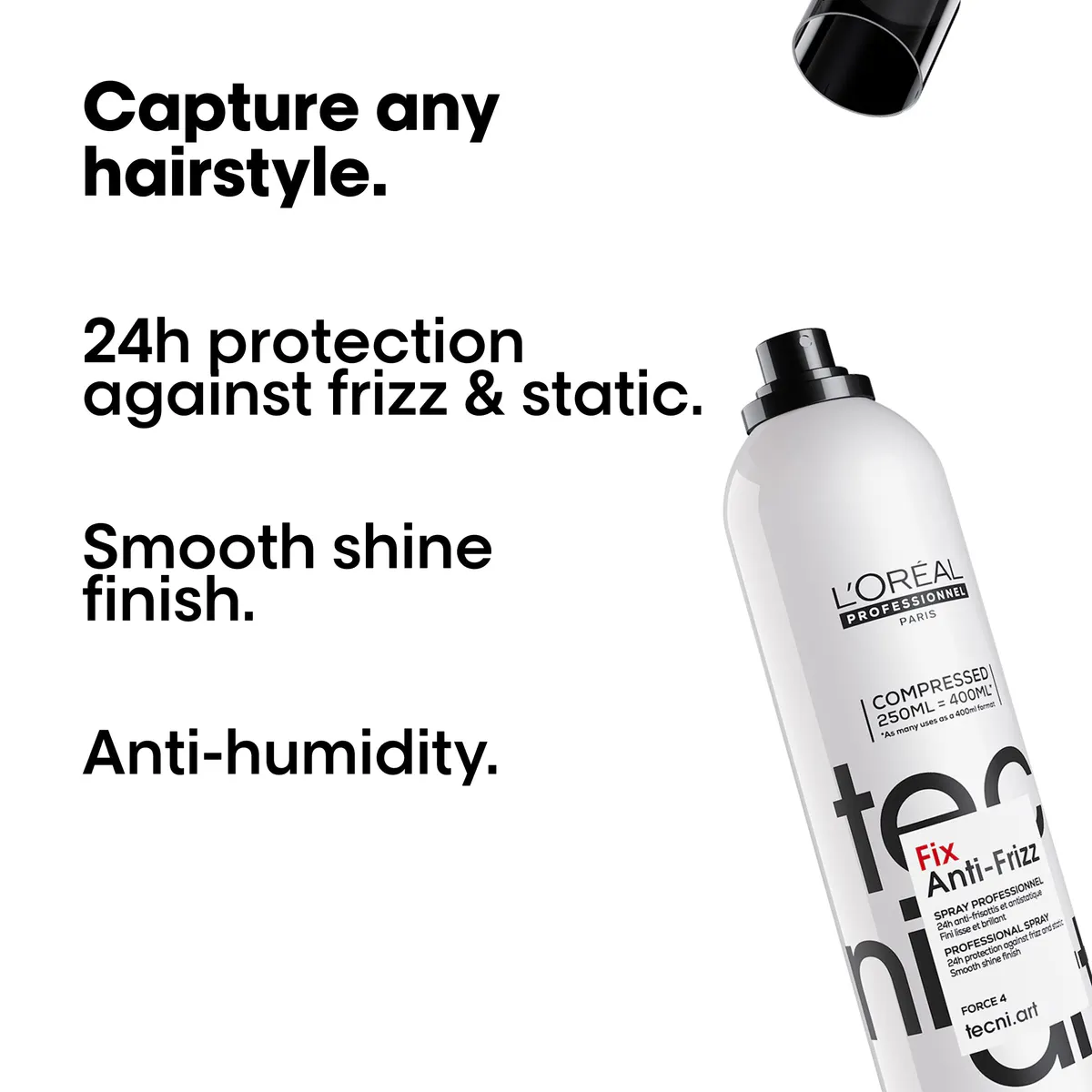 L'Oreal Professionnel Tecni.ART Fix Anti-Frizz Fixing Spray 250ml, view 2