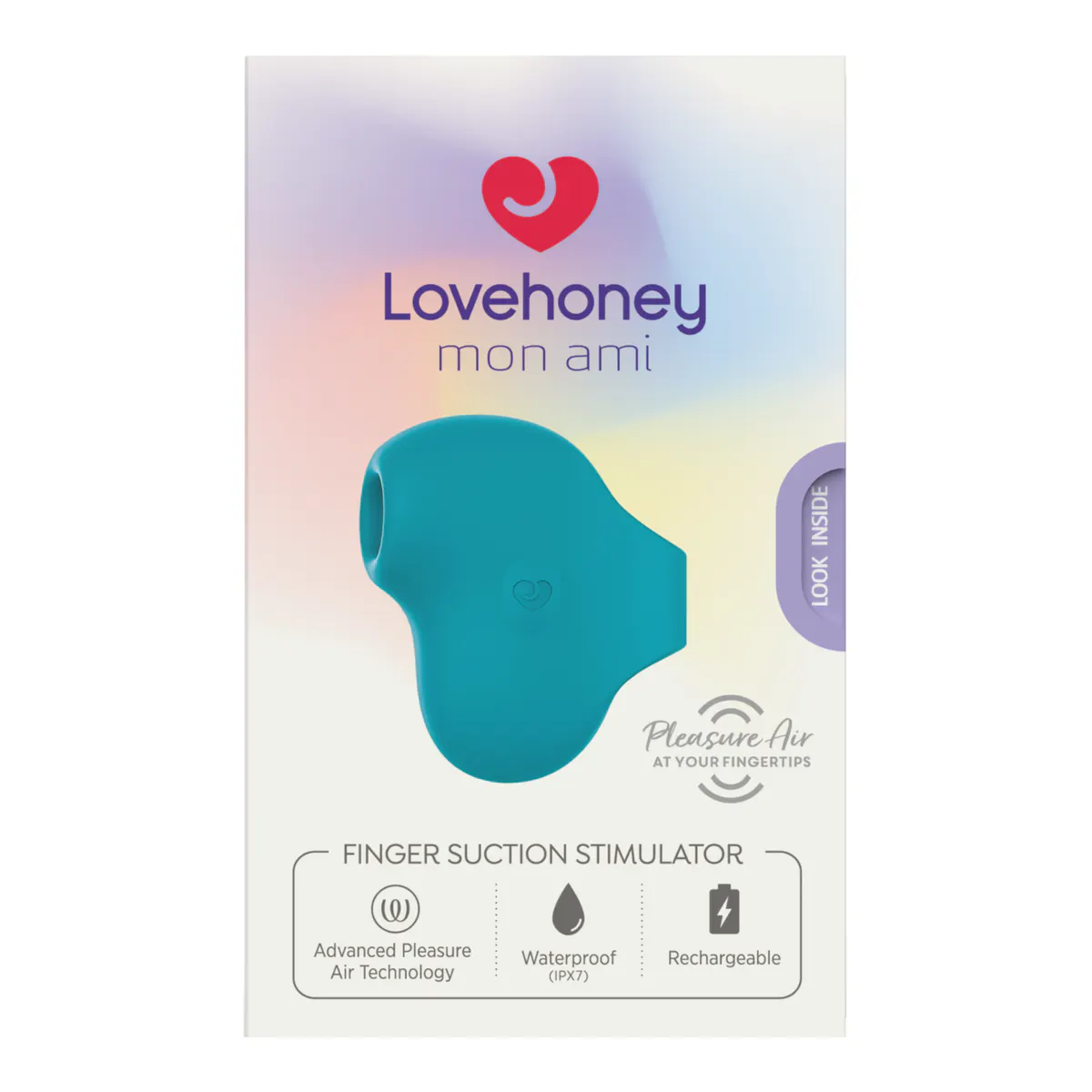 Lovehoney mon ami Finger Clitoral Suction Stimulator Blue, view 2