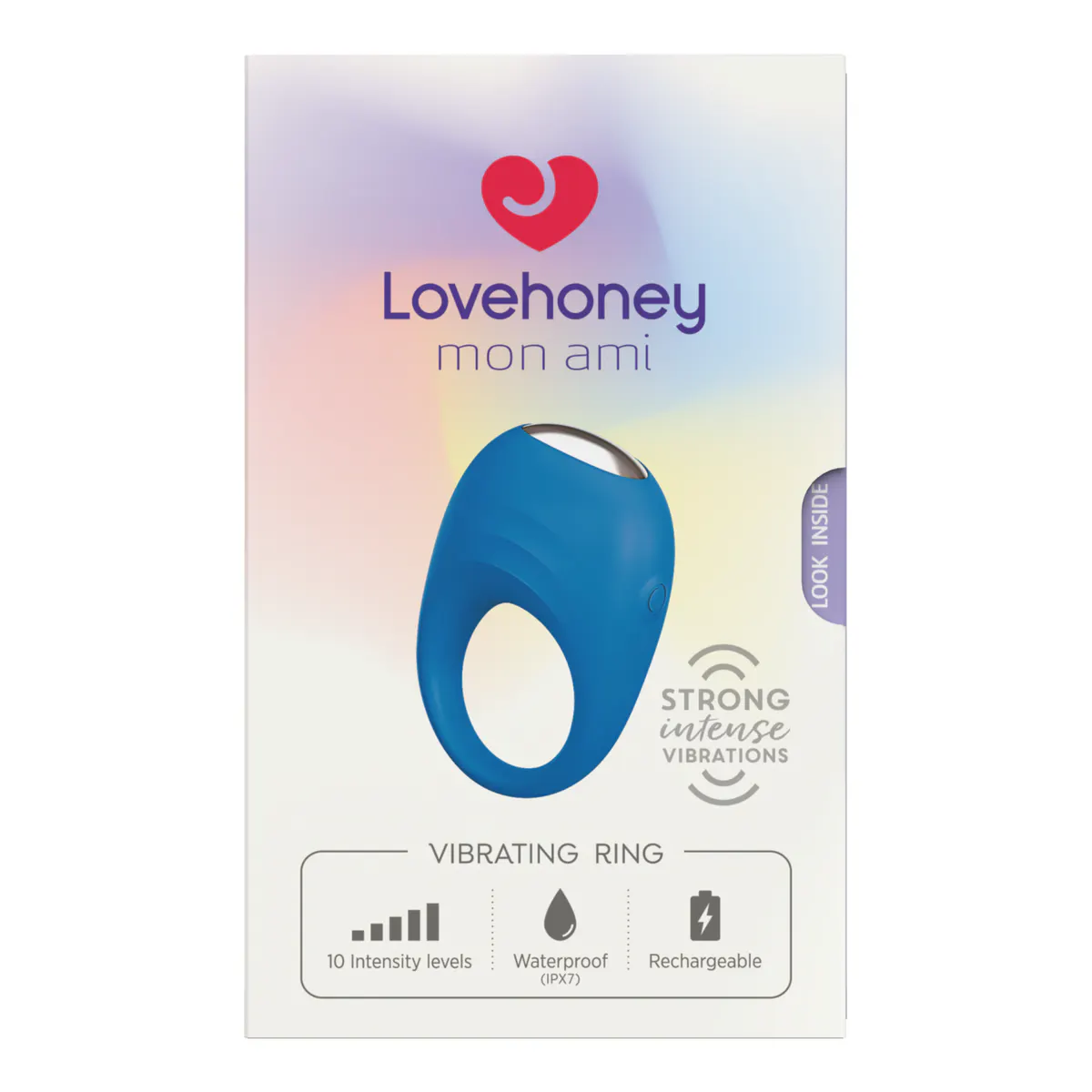 Lovehoney mon ami Vibrating Ring Blue, view 2