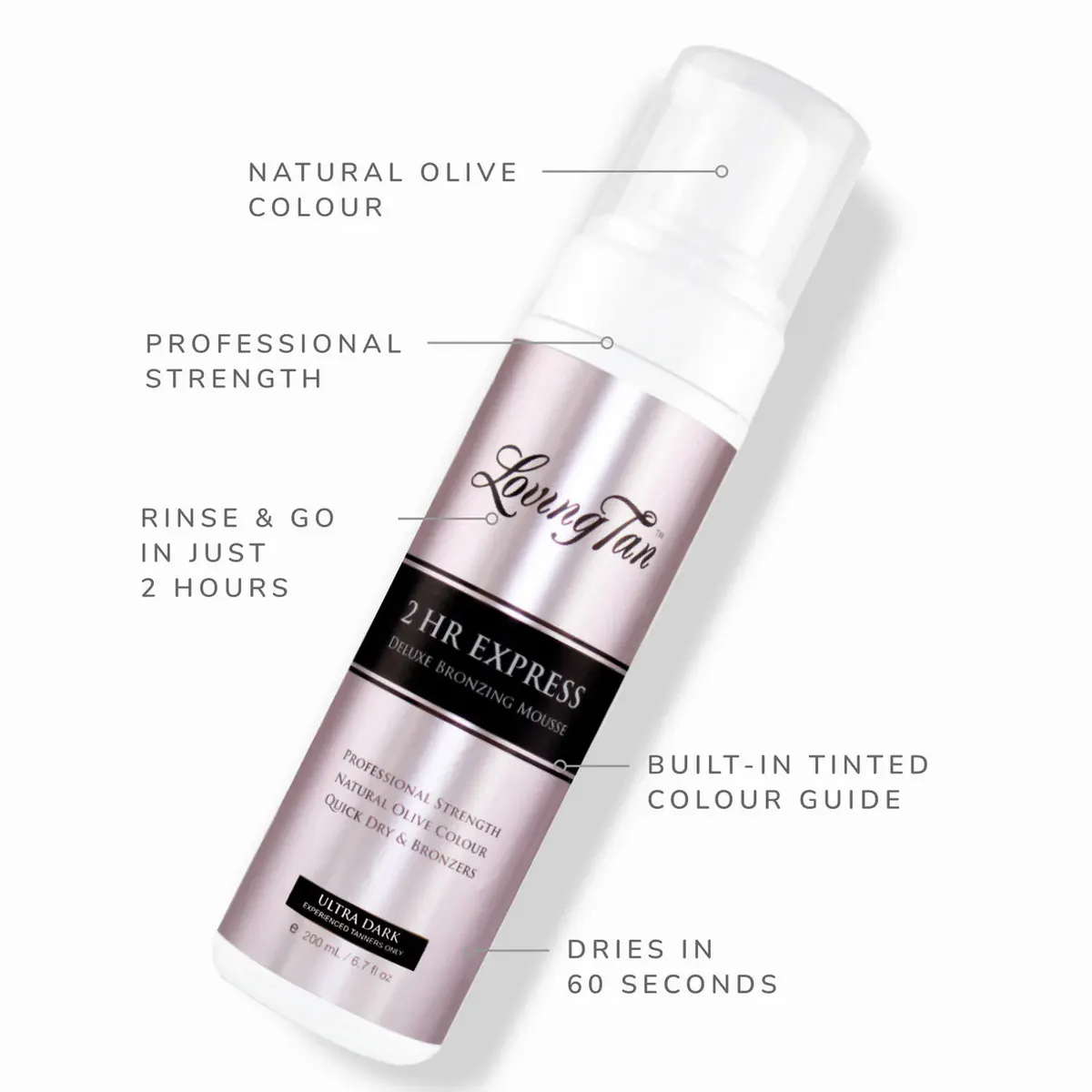 Loving Tan 2 Hour Express Mousse - Ultra Dark 200ml, view 4
