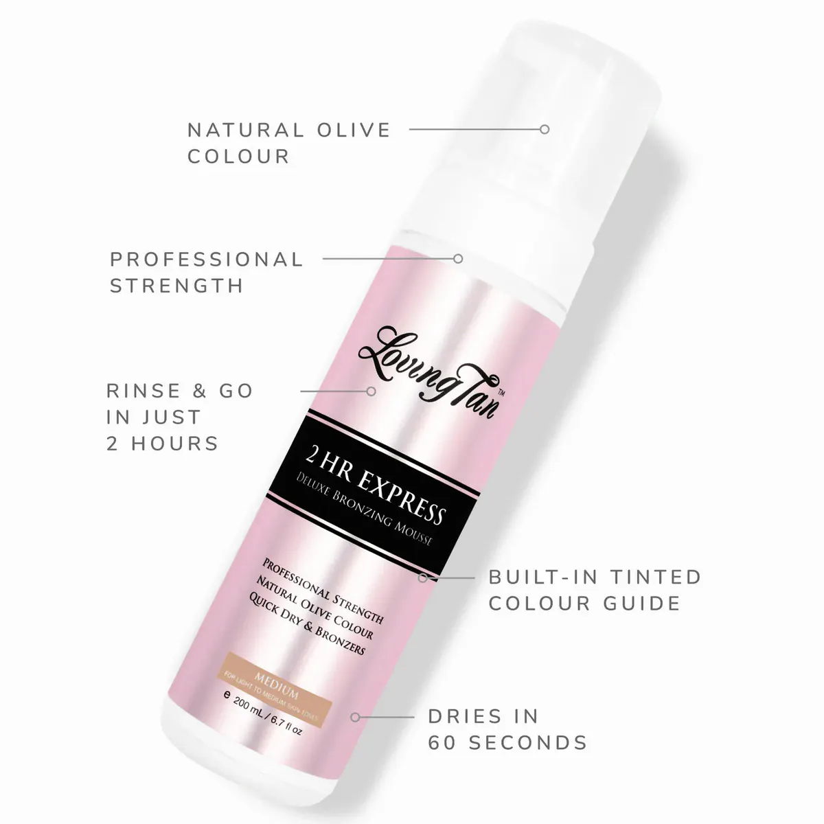Loving Tan 2 Hour Express Self Tanning Mousse 200ml, view 5