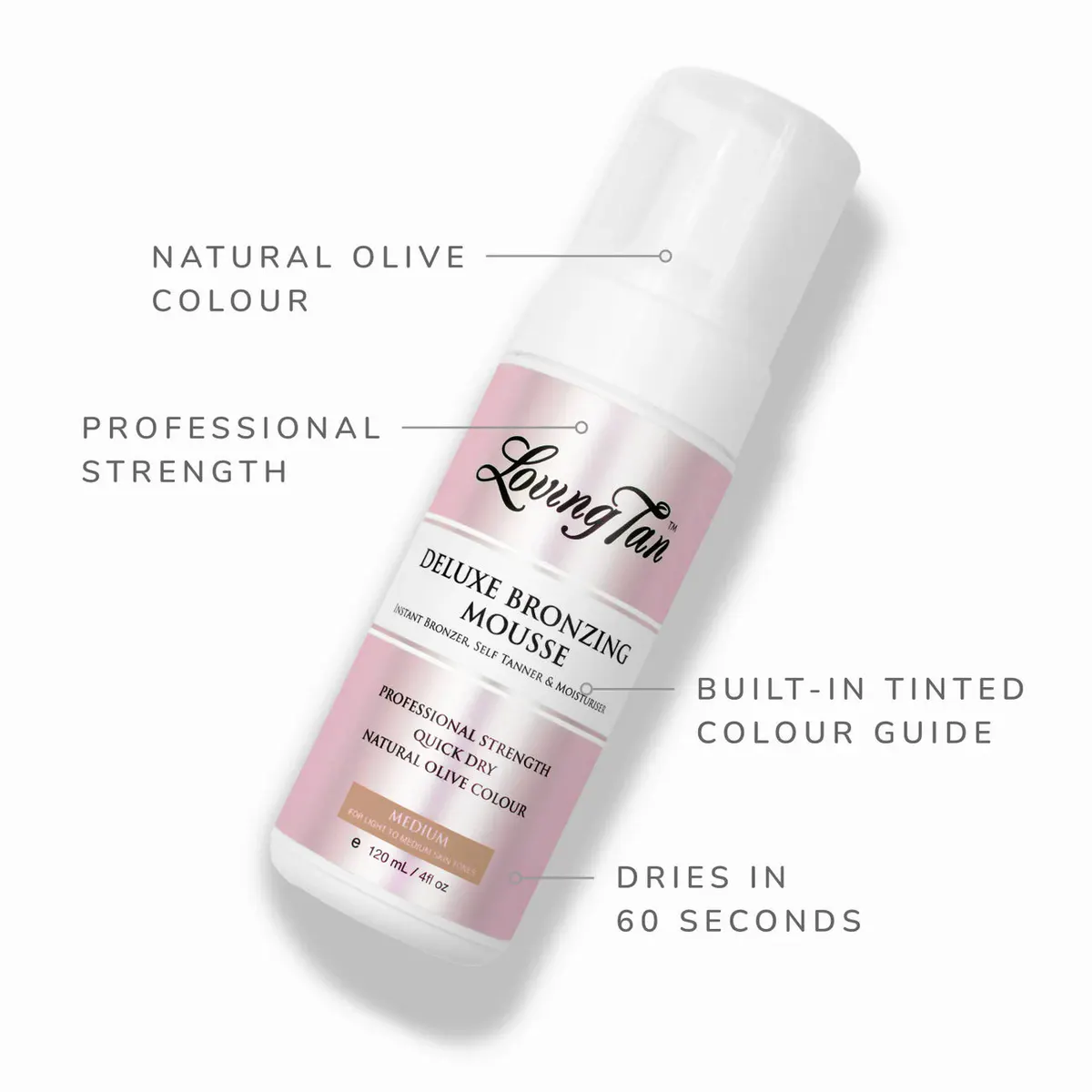Loving Tan Deluxe Bronzing Self Tanning Mousse 120ml, view 13