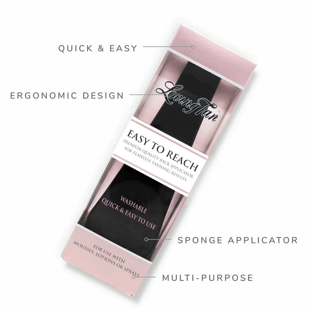 Loving Tan Easy To Reach Back Applicator for Self Tanning, view 2