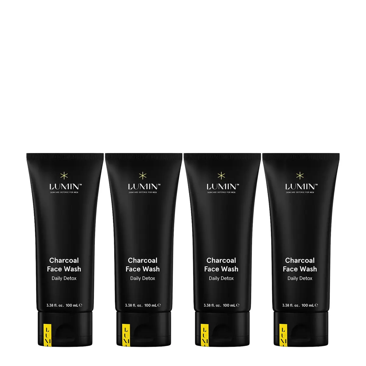 Lumin Charcoal Face Wash Daily Detox 100ml Quad Bundle