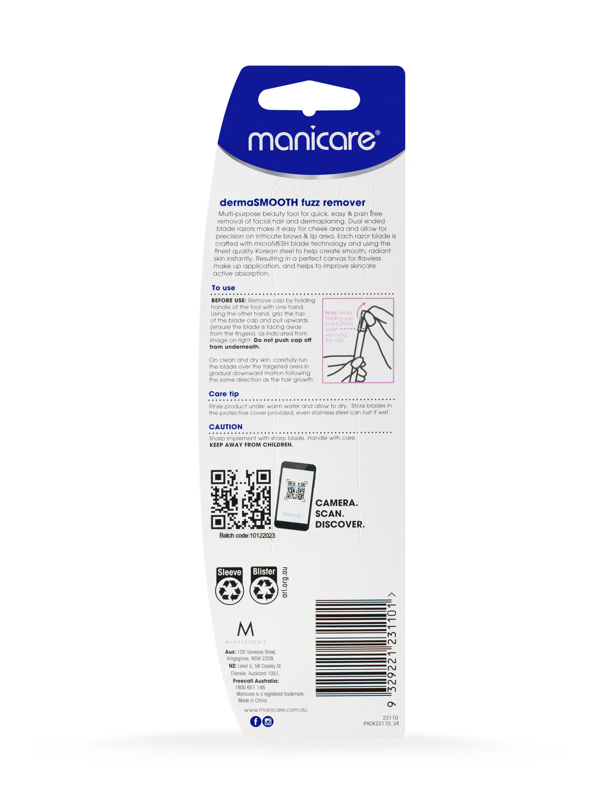 Manicare DermaSMOOTH Fuzz Remover, view 3