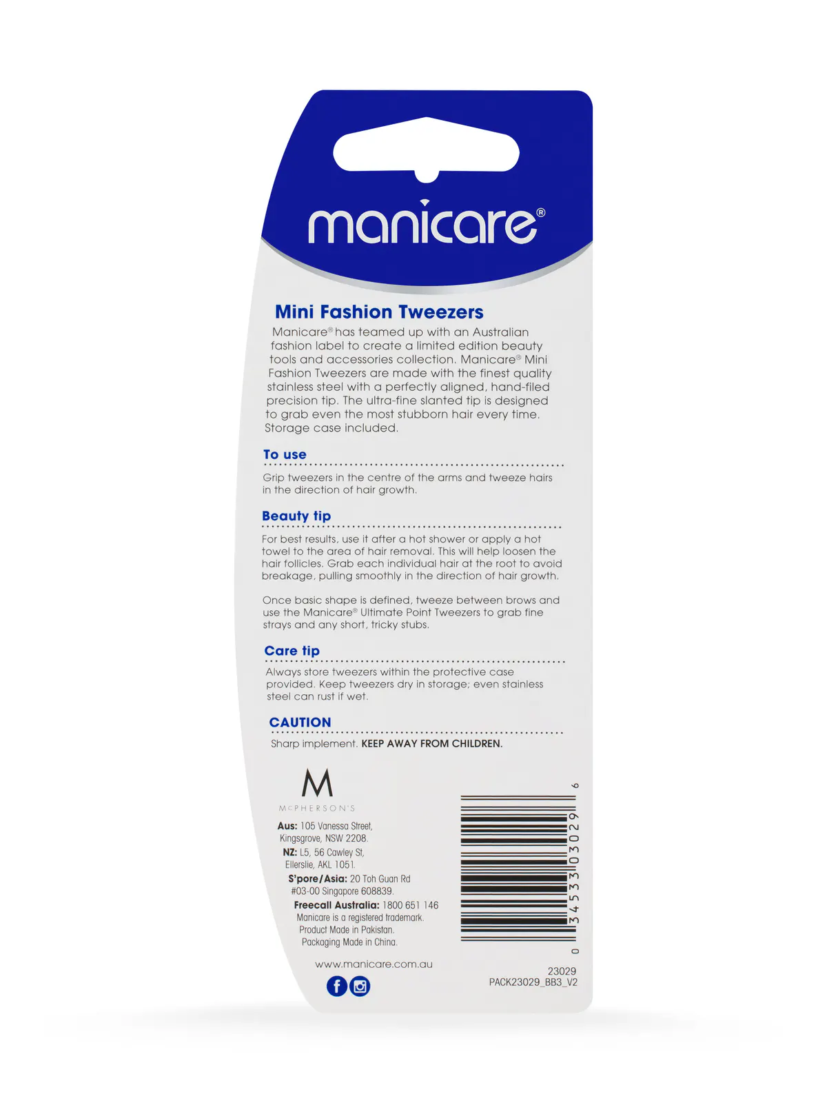 Manicare X Bec + Bridge Mini Tweezer Assorted Colours, view 4
