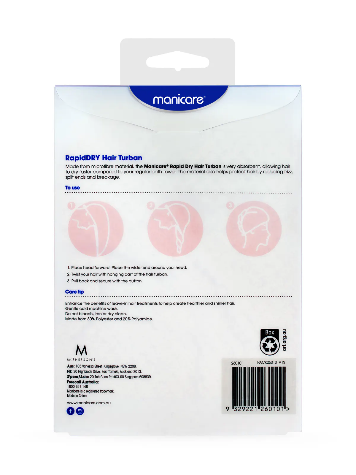 Manicare RapidDry Hair Turban, view 4