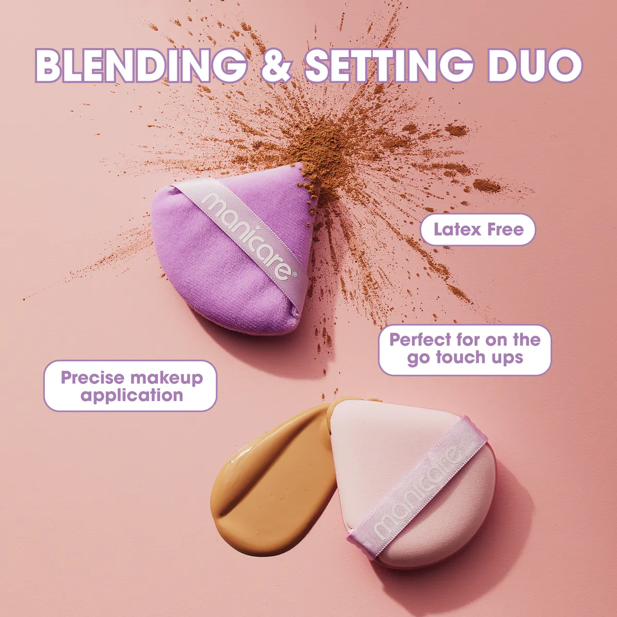 Manicare Wet & Dry Beauty Puffs 2pk, view 5