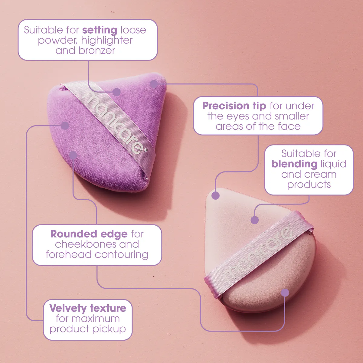 Manicare Wet & Dry Beauty Puffs 2pk, view 6