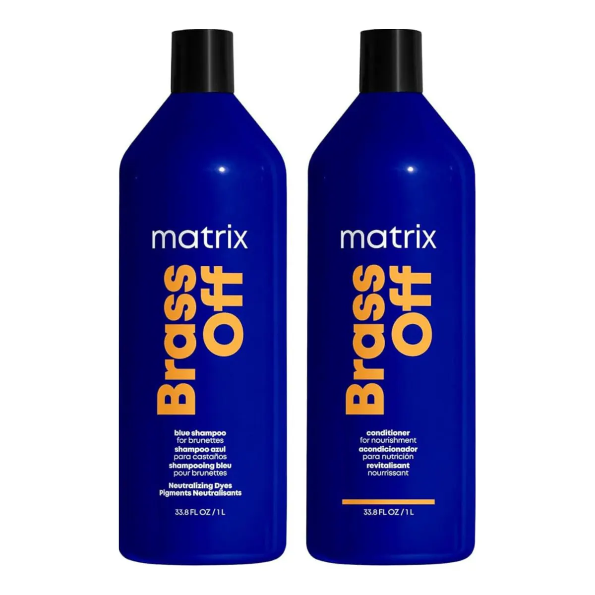 Matrix Total Results Brass Off 1 Litre Shampoo and Conditioner Bundle