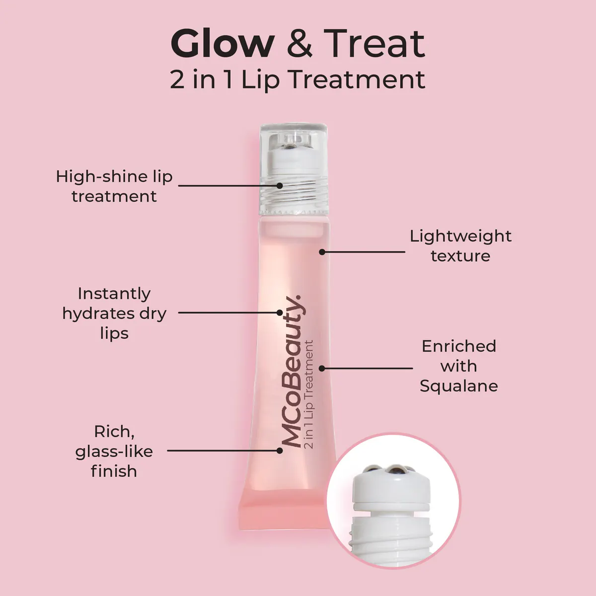 MCoBeauty 2-in-1 Glow & Treat Lip Oil - Berry, view 4
