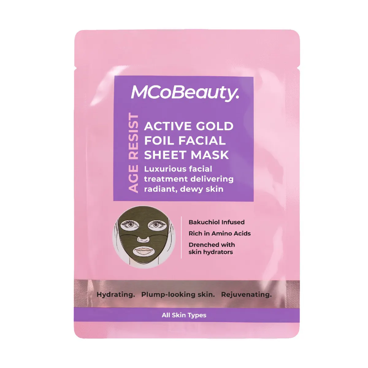 MCoBeauty Age Resist Active Gold Foil Facial Sheet Mask
