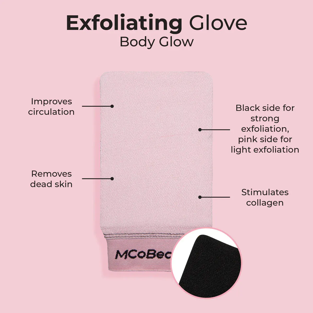 MCoBeauty Body Glow Exfoliating Glove, view 2