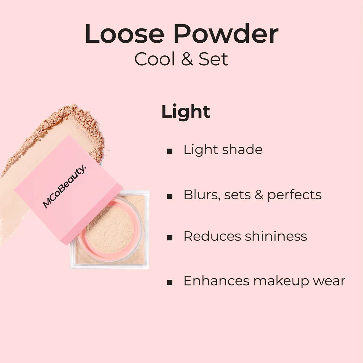MCoBeauty Cool & Set Loose Powder - Light, view 5