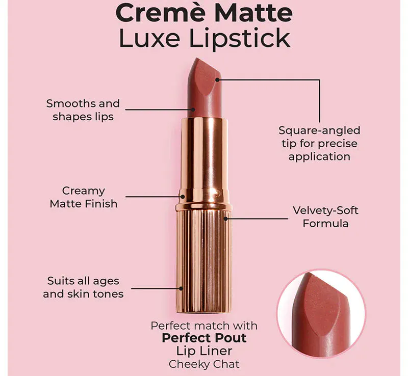 MCoBeauty Creme Matte Luxe Lipstick - Cheeky Chat 3.5g, view 5
