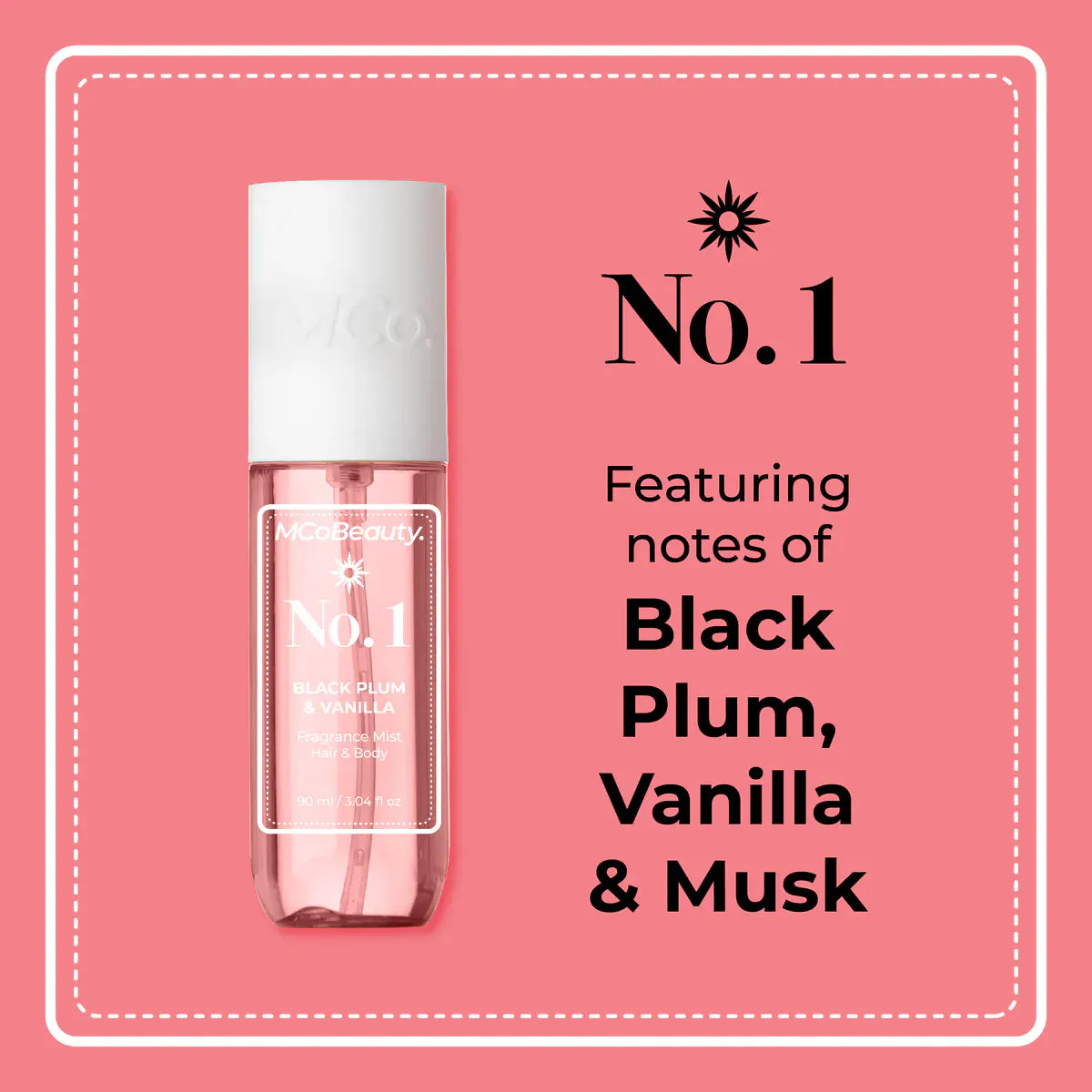 MCoBeauty Fragrance Mist No.1 Black Plum & Vanilla 90ml, view 3