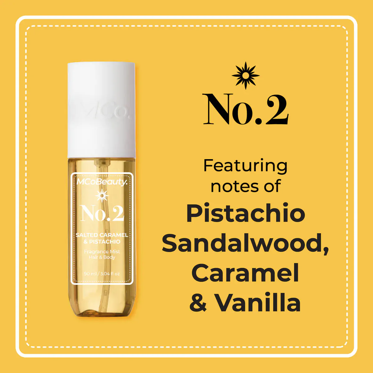 MCoBeauty Fragrance Mist No.2 Salted Caramel & Pistachio 90ml, view 3