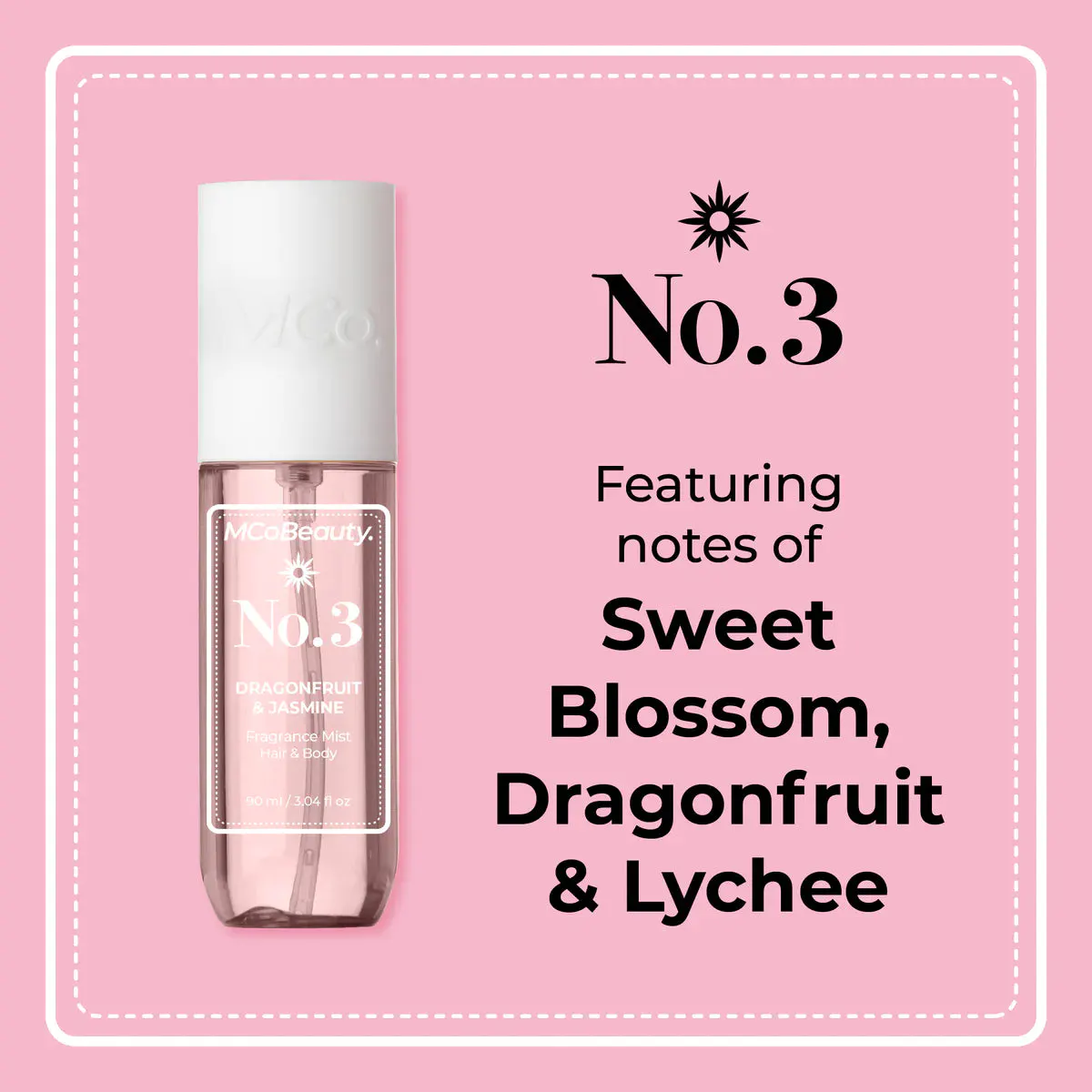 MCoBeauty Fragrance Mist No.3 Dragonfruit & Jasmine 90ml, view 3