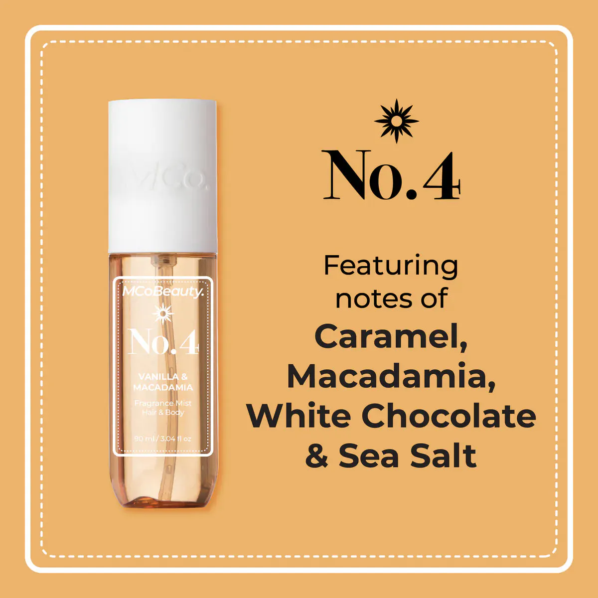 MCoBeauty Fragrance Mist No.4 Vanilla & Macadamia 90ml, view 3