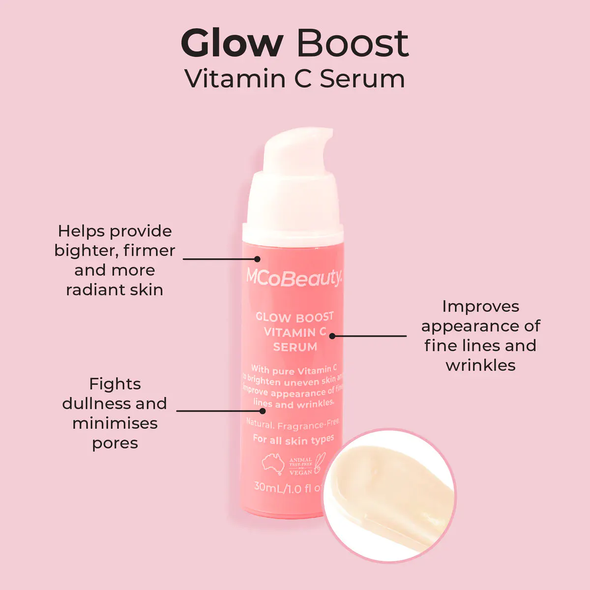 MCoBeauty Glow Boost Vitamin C Serum 30ml, view 3