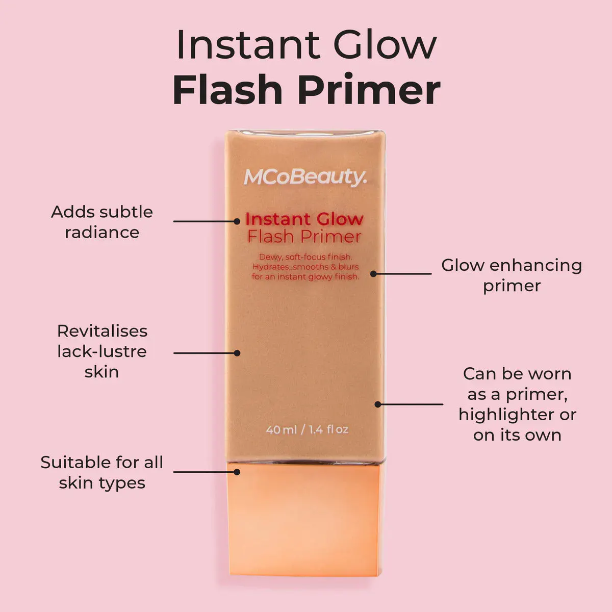 MCoBeauty Instant Glow Flash Primer 40ml, view 3