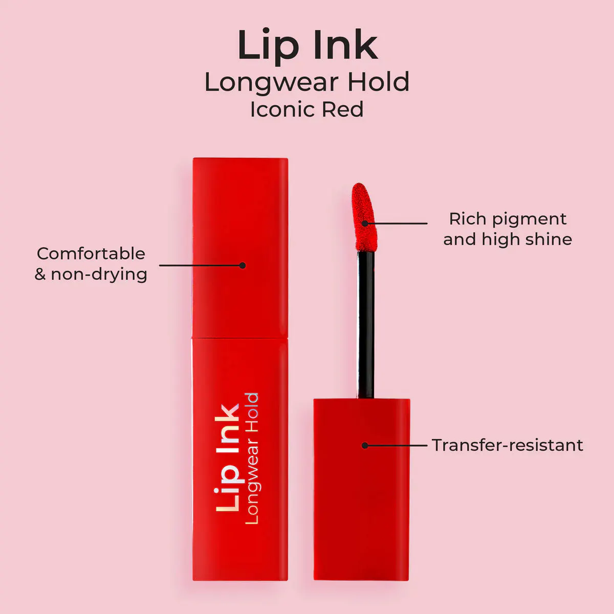 MCoBeauty Lip Ink Longwear Hold - Iconic Red, view 5