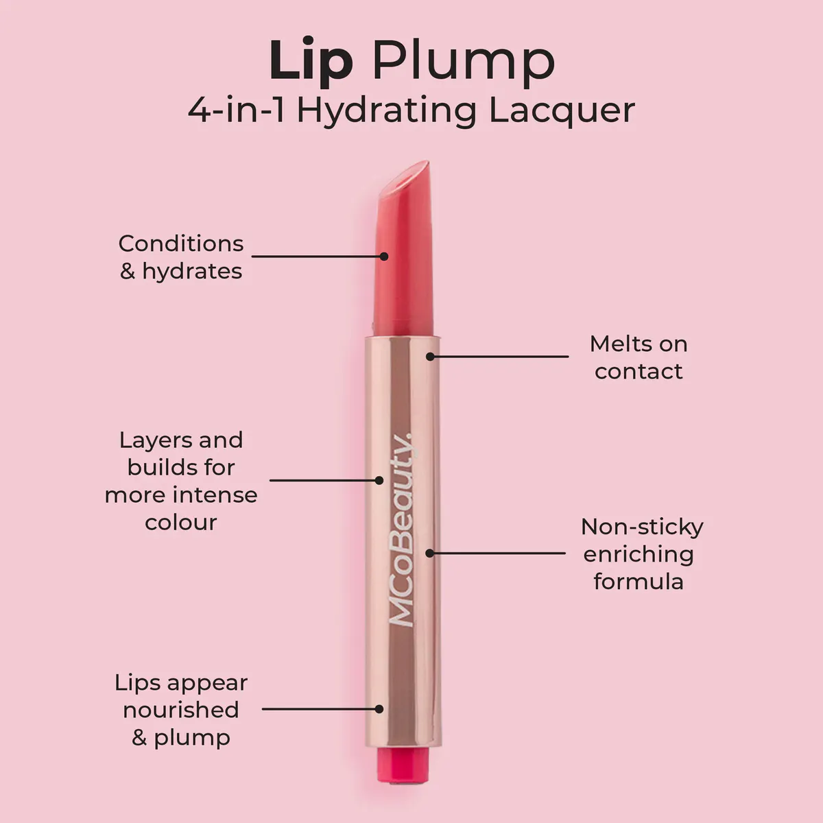 MCoBeauty Lip Plump 4-in-1 Hydrating Lacquer 2g, view 9