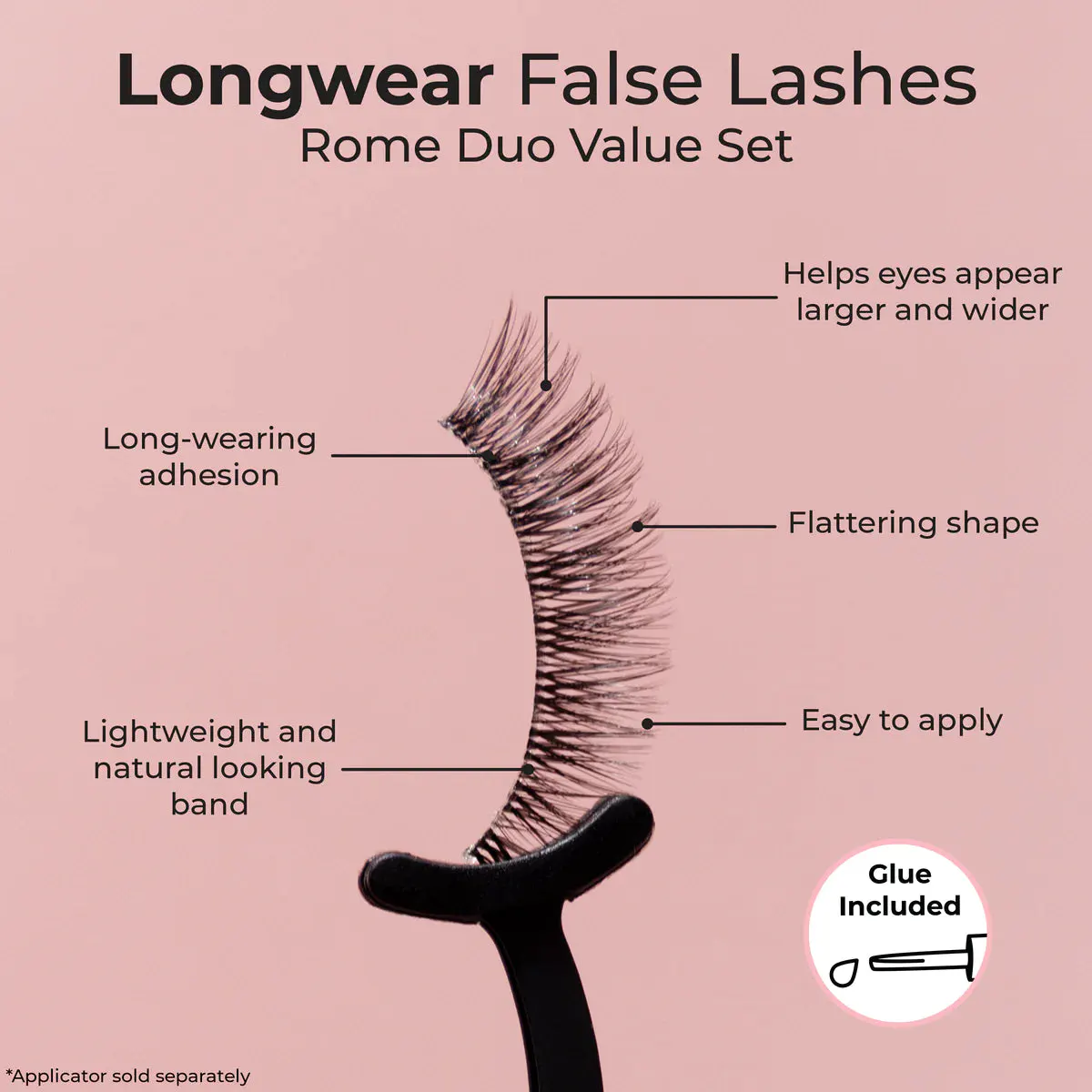 MCoBeauty LONGWEAR False Lashes Luxe - Rome Duo Set, view 3