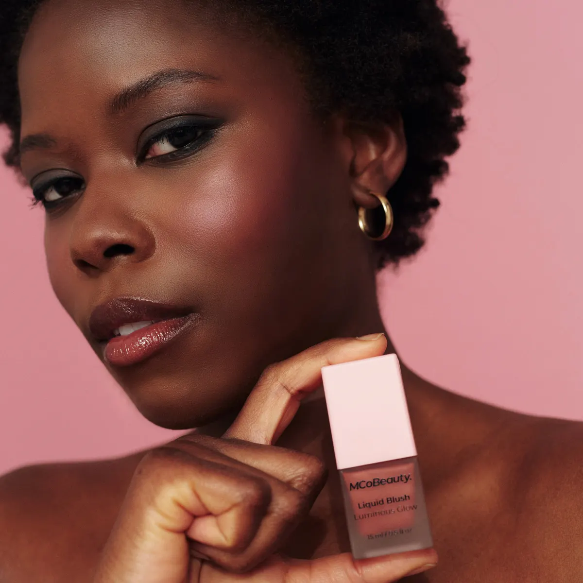 MCoBeauty Luminous Glow Liquid Blush - Bella Vita (Dusty Rose), view 2