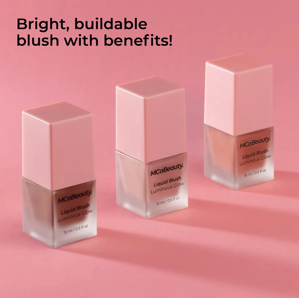 MCoBeauty Luminous Glow Liquid Blush - Bella Vita (Dusty Rose), view 6