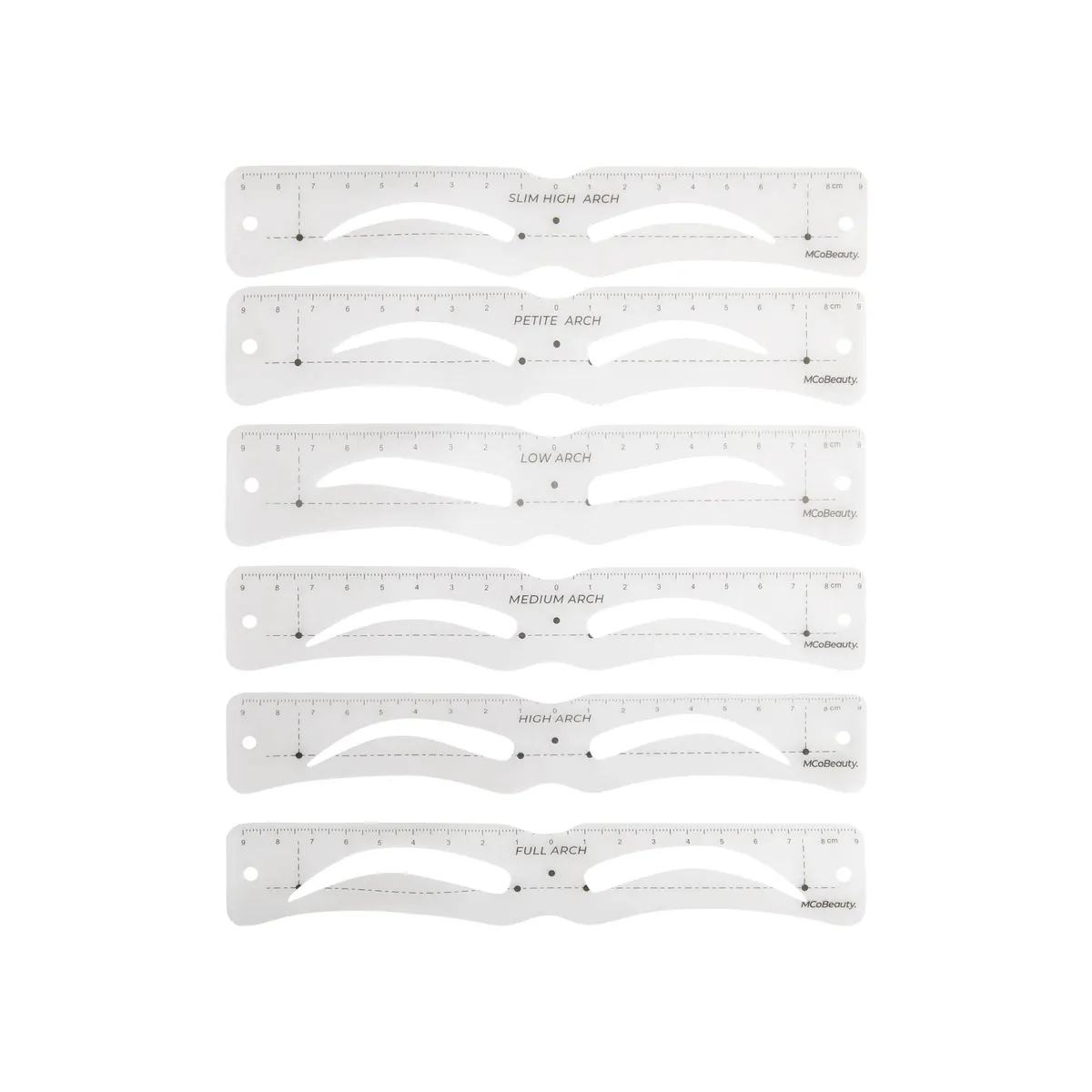 MCoBeauty Reusable Brow Stencils 6 Pack