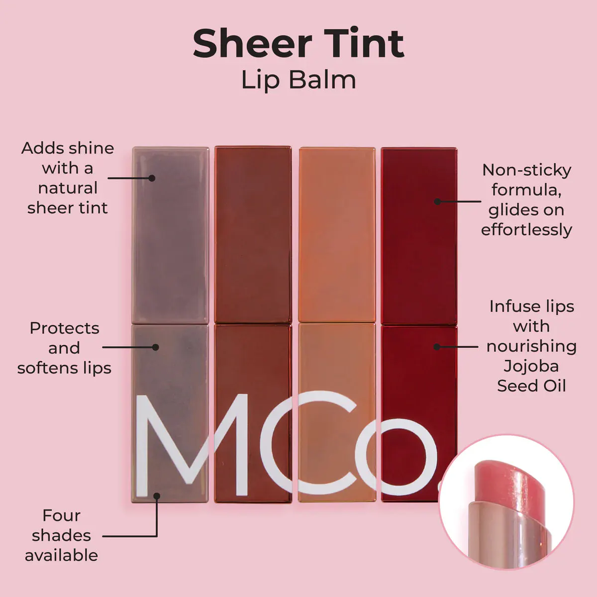 McoBeauty Sheer Tint Lip Balm Collection Bundle, view 2